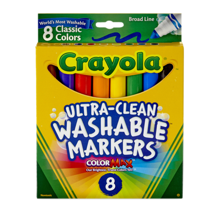 CRAYOLA Crayola Washable Markers – Super Tips & Broad Line