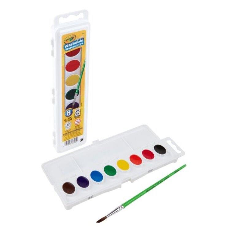 CRAYOLA Crayola Washable Watercolor Set – 8 Classic Colors