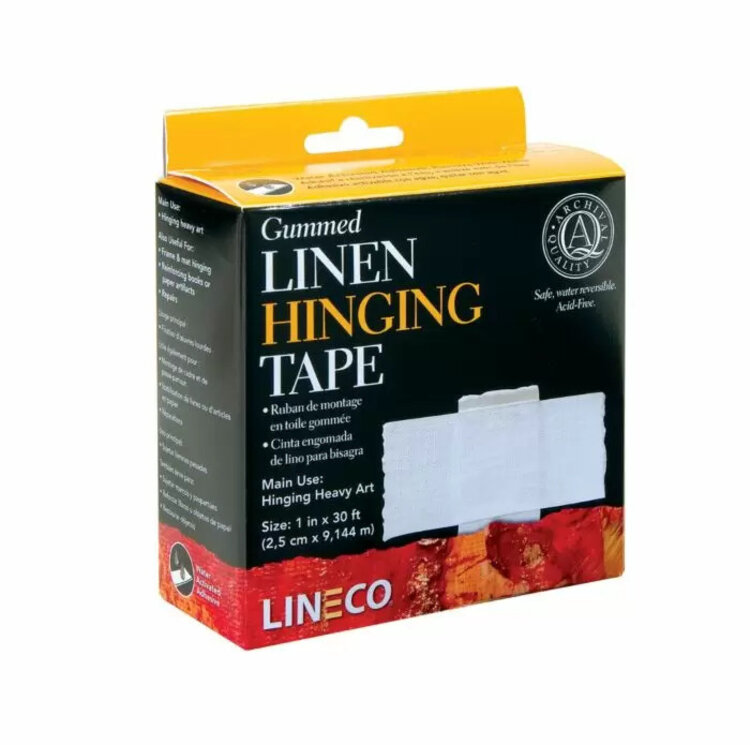 LINECO/UNIVERSITY PROD. Water-Activated Linen Hinging Tape – 1" x 30'