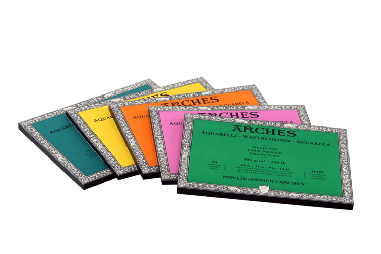 ARCHES PAPER Arches® Aquarelle Watercolor Block – 100% Cotton, Gelatin Sized
