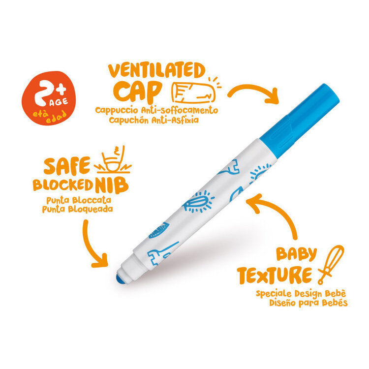 CARIOCA Carioca Superwashable BABY Markers – 6, 12, or 24 Count