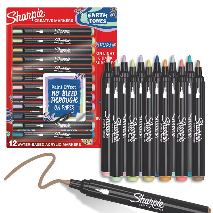 SHARPIE Sharpie Creative Markers – Paint-Like Ink for All Surfaces