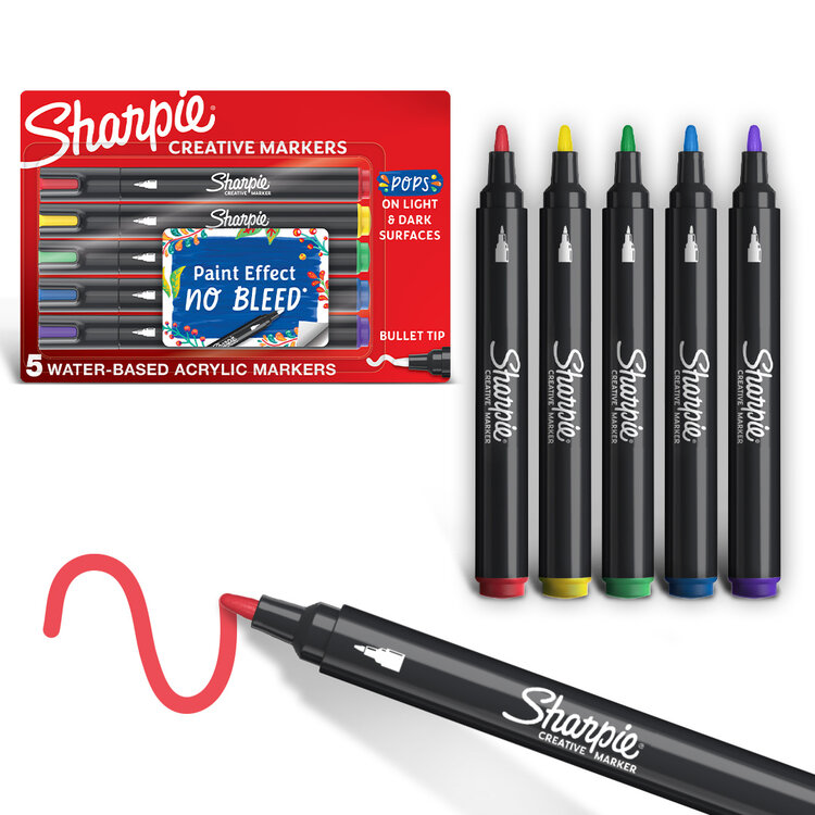 SHARPIE Sharpie Creative Markers – Paint-Like Ink for All Surfaces