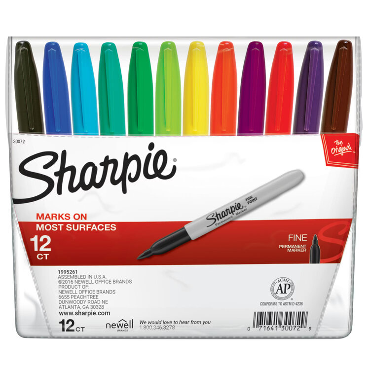 SHARPIE Sharpie Permanent Markers – Fine Point Set