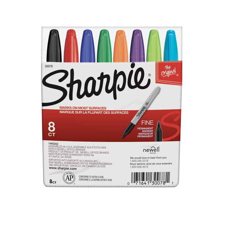 SHARPIE Sharpie Permanent Markers – Fine Point Set