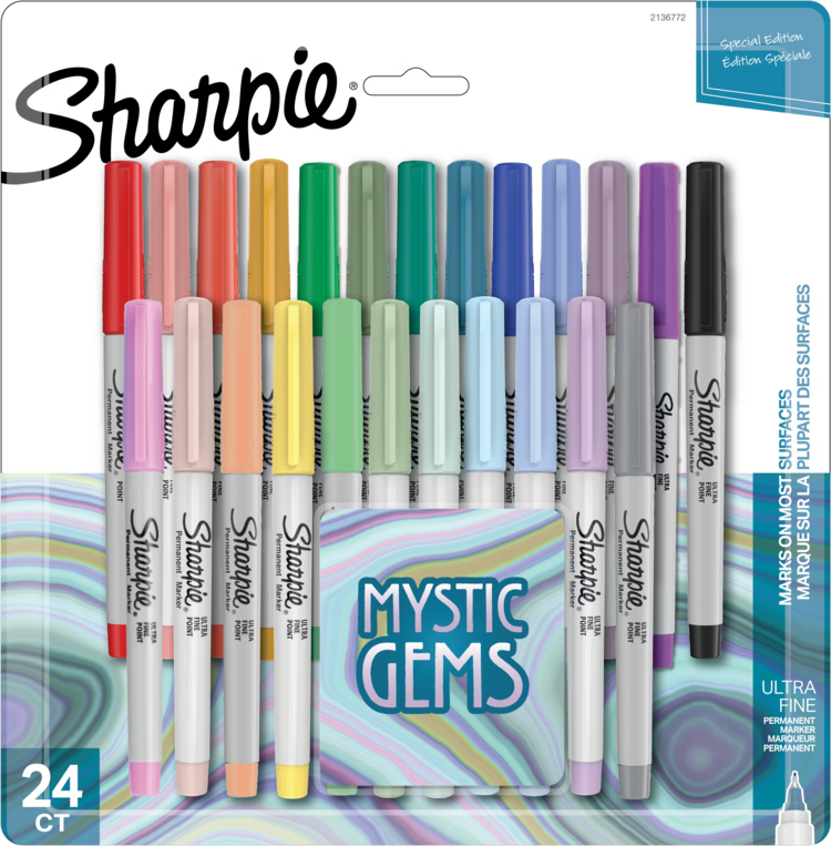 SHARPIE Sharpie Mystic Gems Permanent Markers – Fine & Ultra-Fine Tip Sets