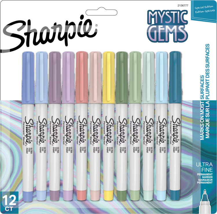 SHARPIE Sharpie Mystic Gems Permanent Markers – Fine & Ultra-Fine Tip Sets