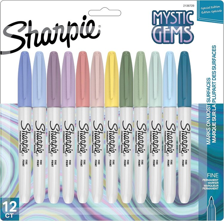 SHARPIE Sharpie Mystic Gems Permanent Markers – Fine & Ultra-Fine Tip Sets