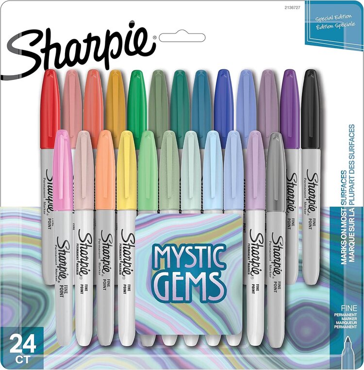 SHARPIE Sharpie Mystic Gems Permanent Markers – Fine & Ultra-Fine Tip Sets