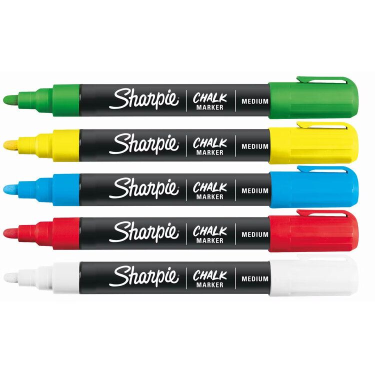SHARPIE Sharpie Chalk Markers – Medium Tip Wet Erase Set