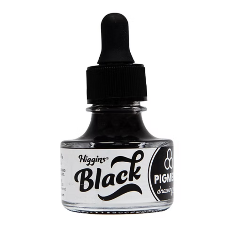 CHARTPAK, INC. Higgins Black & White Inks – India Ink, Black Magic, and Super White