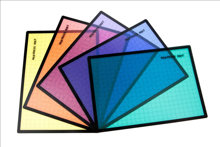 JACK RICHESON Neatness Polypropylene Craft Mat Set – 5 Pack, Reusable Grid Mats