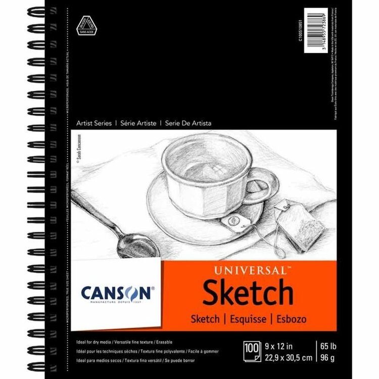 CANSON / PACON PAPERS UNIVERSAL SKETCH PAD 9X12