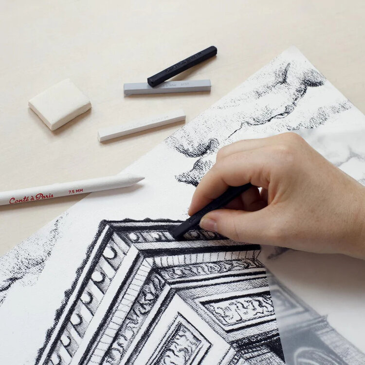 CONTE OF PARIS Conté à Paris Crayon 2 Pack – Soft Drawing Crayons