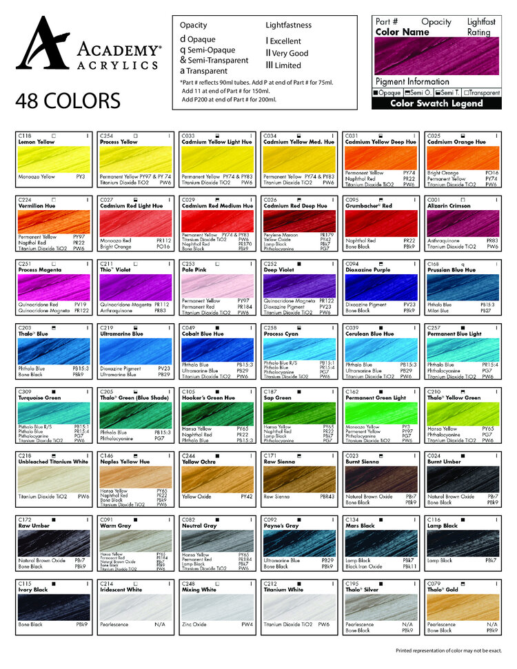 GRUMBACHER Grumbacher Academy Acrylic Paint – 90ml Medium Body