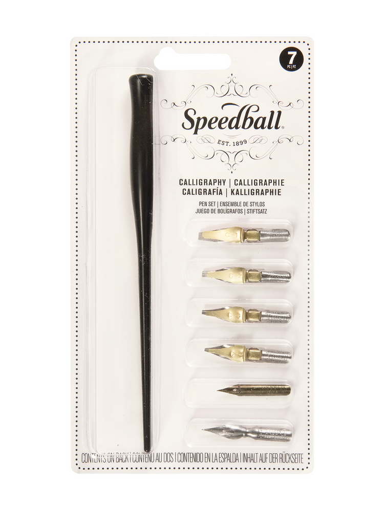 SPEEDBALL ART PRODUCTS Calligraphy Pen Set – Holder with Assorted Nibs