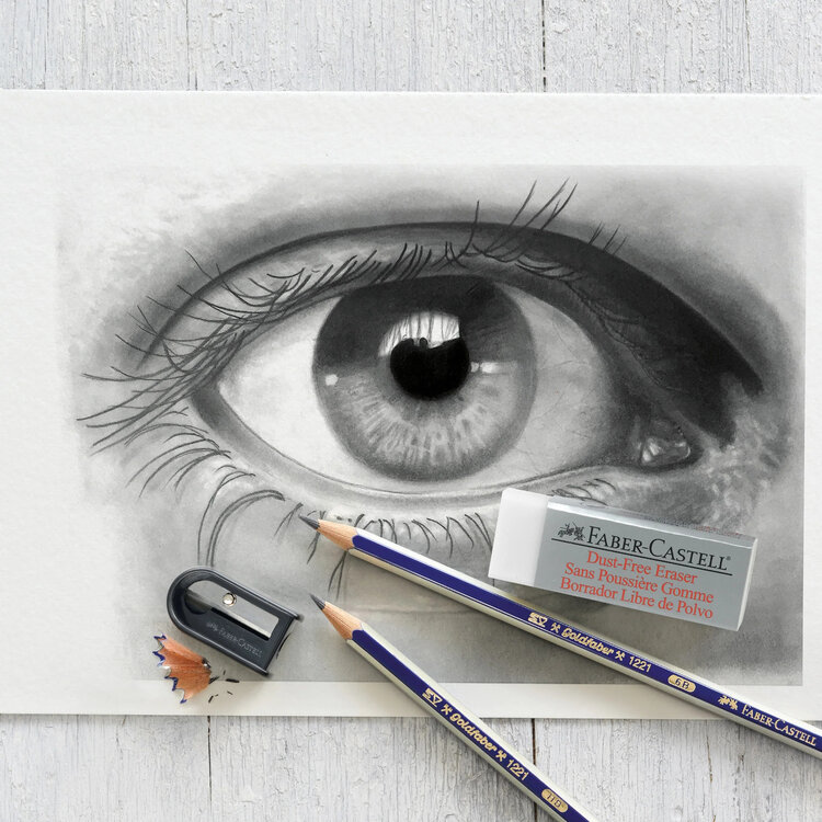 FABER-CASTELL USA Dust-Free Vinyl Art Eraser – White, Clean Erasing