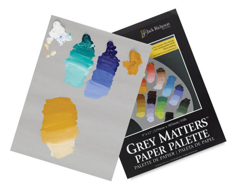 JACK RICHESON Richeson Grey Matters Palette Pad – Neutral Grey Mixing Paper