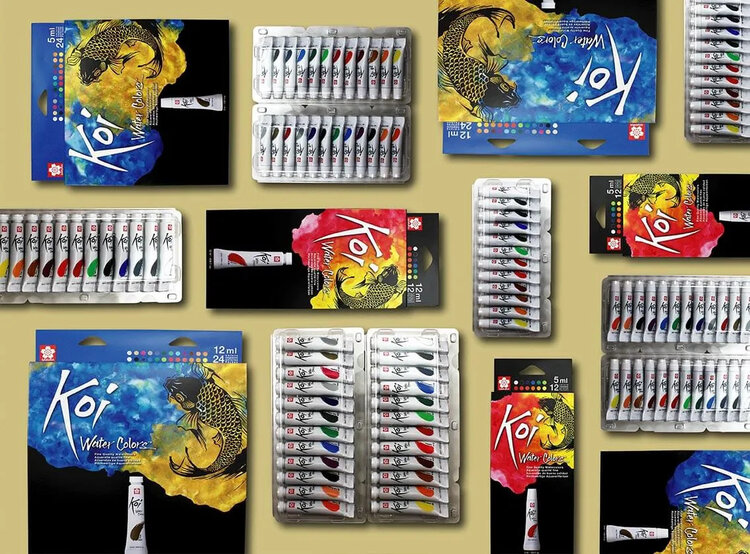 SAKURA OF AMERICA Koi® Watercolor Tube Paint Sets