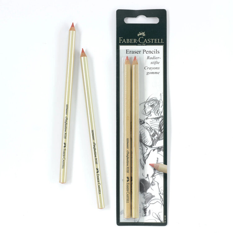 FABER-CASTELL USA Perfection Eraser Pencils – 2 Pack