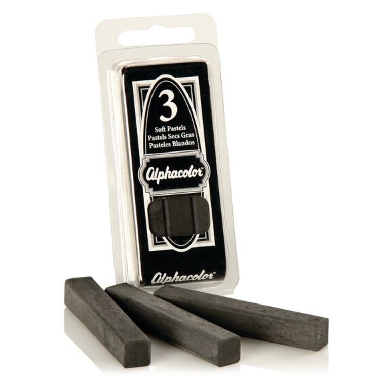 QUARTET MFG-ACCO BRANDS Alphacolor® Soft Charcoal Pastels – 3 Pack