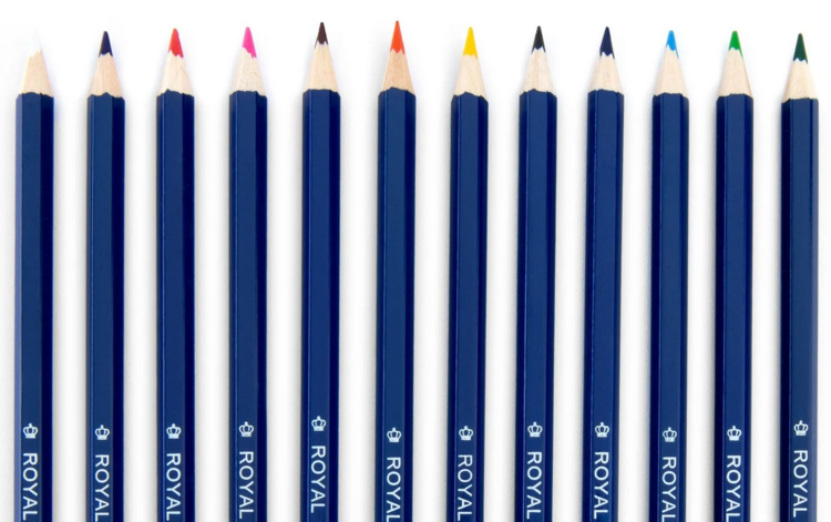 ROYAL BRUSH MANUFACTURING INC Royal & Langnickel® PEN Series Colored Pencil Set – 12 Colors
