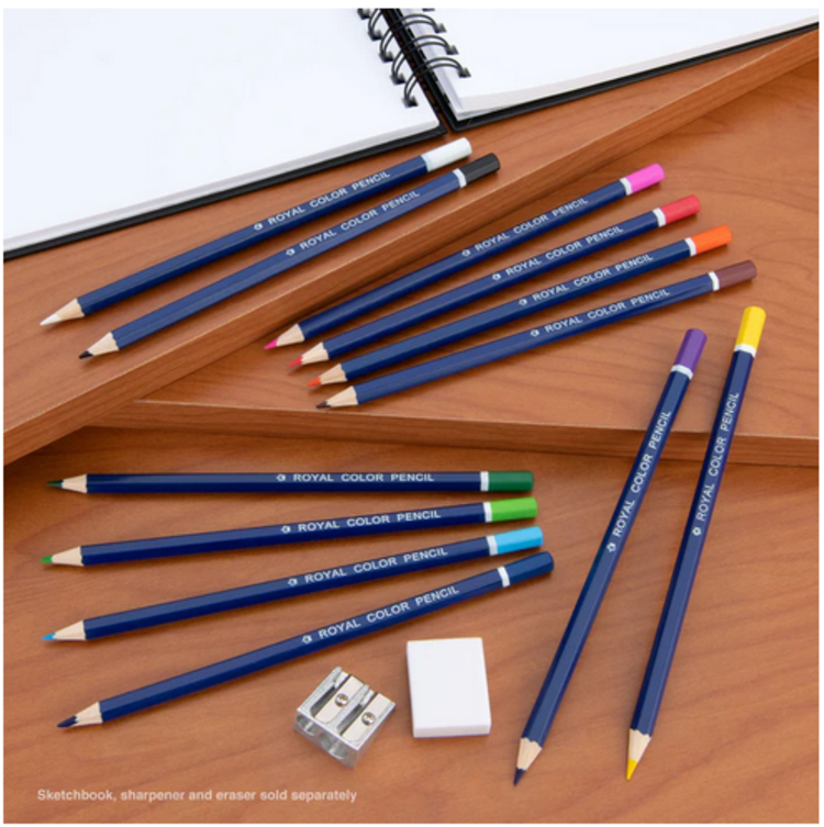 ROYAL BRUSH MANUFACTURING INC Royal & Langnickel® PEN Series Colored Pencil Set – 12 Colors