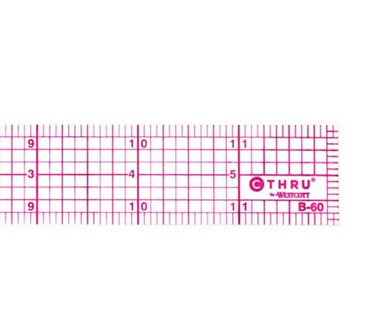 C-THRU RULER Westcott® C-Thru® 12" Beveled Ruler – 8ths Grid