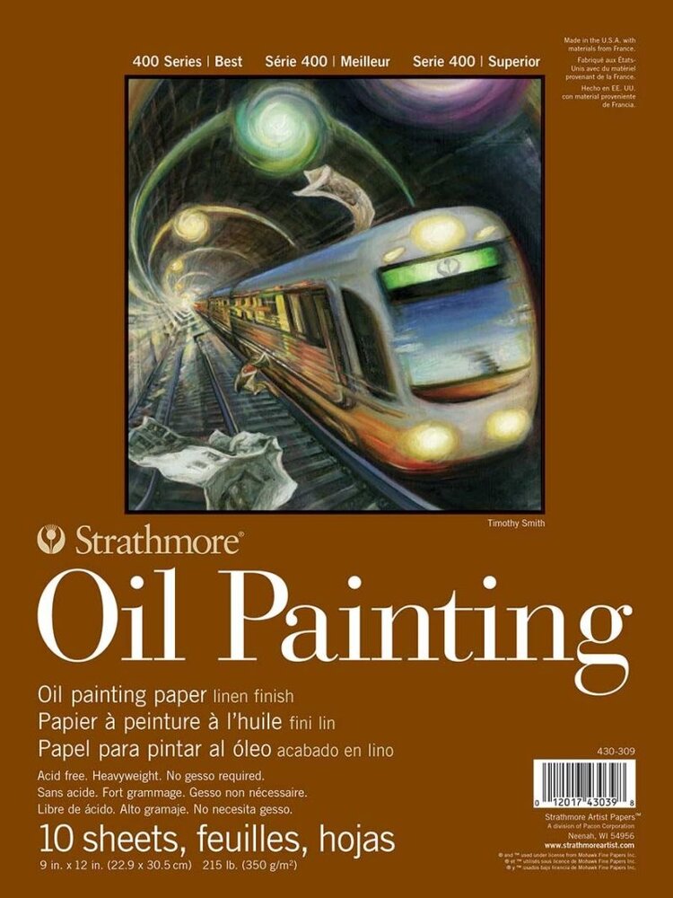 PACON/STRATHMORE Strathmore 400 Series Oil Painting Paper Pad – 9" x 12"
