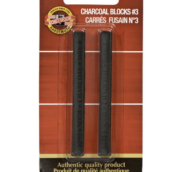 KOH-I-NOOR Hardtmuth Gioconda Artist Charcoal Blocks #3 – Pack of 2