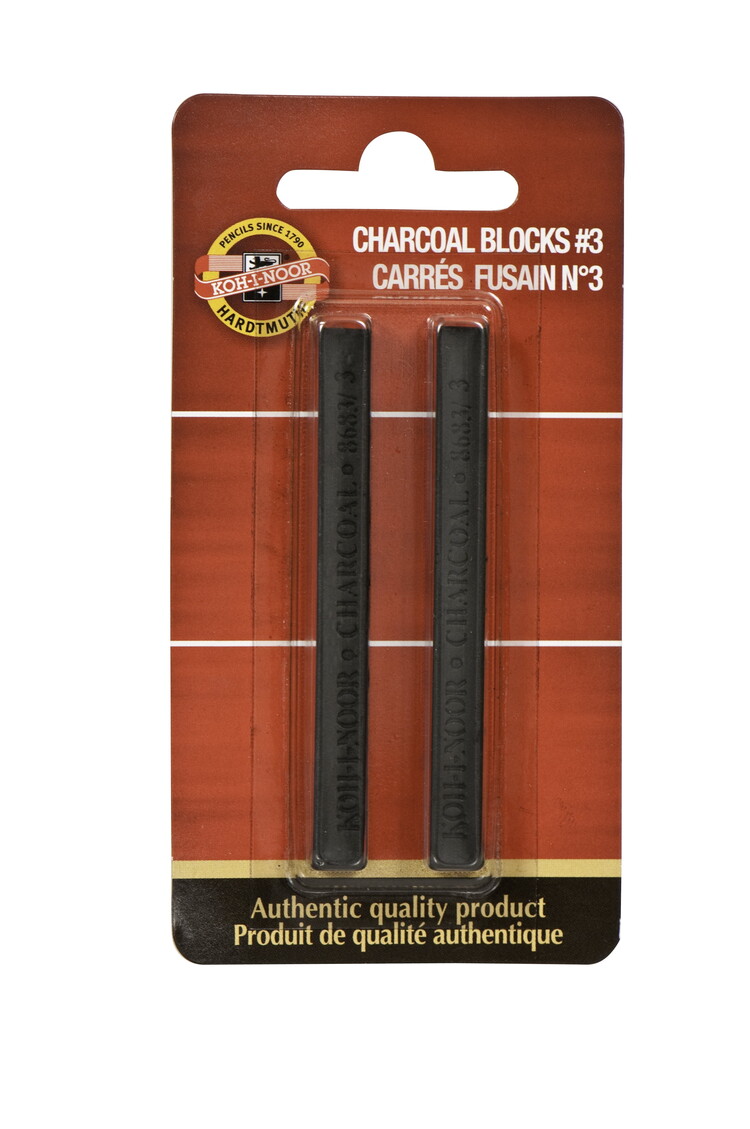 KOH-I-NOOR Koh-I-Noor Hardtmuth Gioconda Artist Charcoal Blocks #3 – Pack of 2
