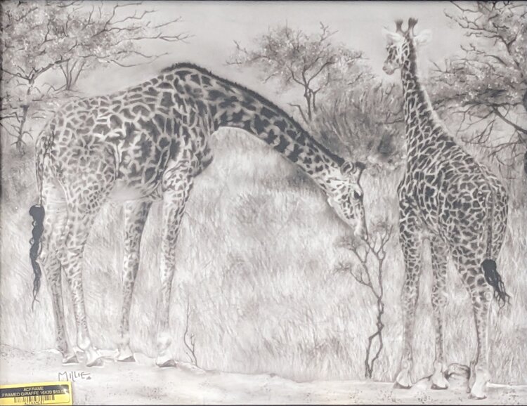 ARTIST CORNER FRAMED GIRAFFE 16 X 20