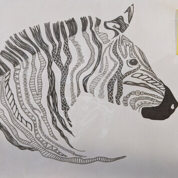 ARTIST CORNER CANVAS ZEBRA 11X14
