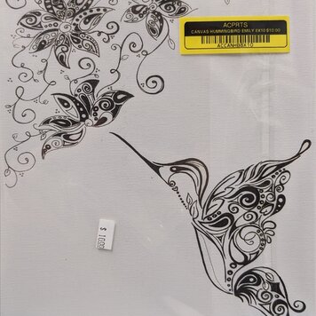 ARTIST CORNER CANVAS HUMMINGBIRD DAISY 8X10