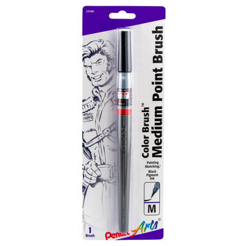 PENTEL Pentel Color Brush Pigment Ink Pen – Black