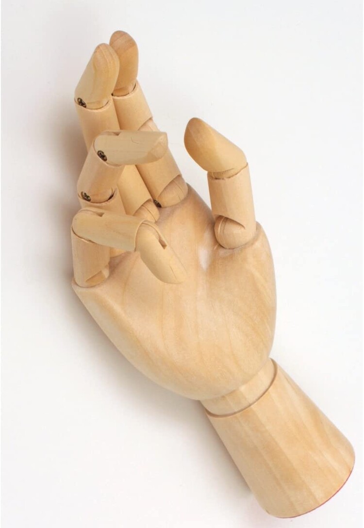 ART ALTERNATIVES Art Alternatives Right Articulated Wooden Hand 7"