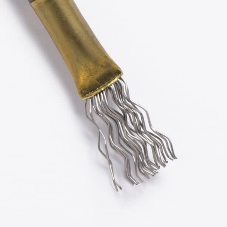 KEMPER MANUFACTURING Fine Texturing Brush – Stainless Steel Bristles for Clay Detailing