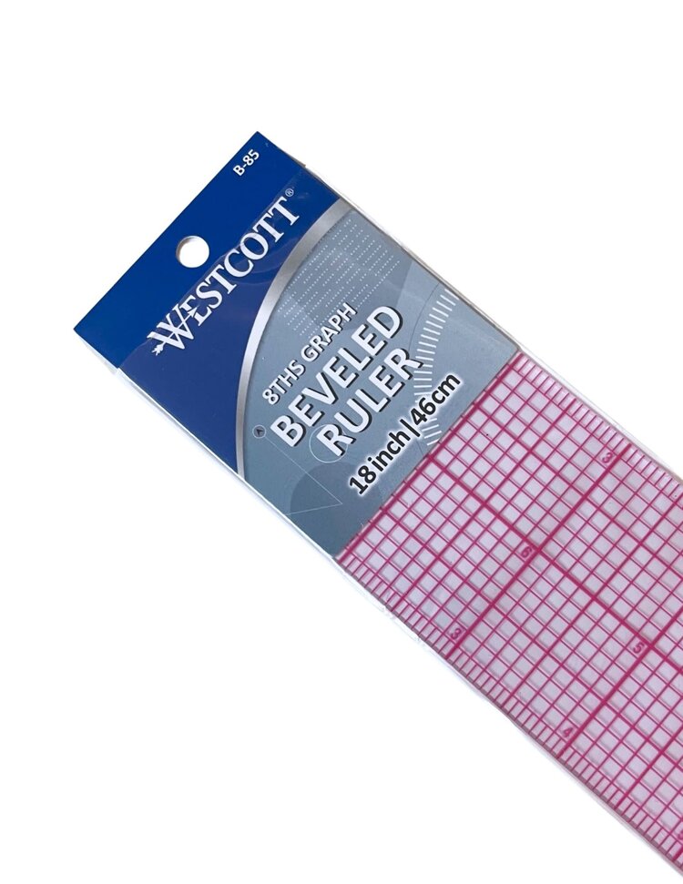 C-THRU RULER C-Thru Standard Beveled 8ths Graph Ruler