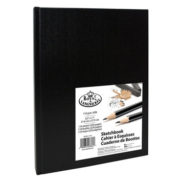 ROYAL & LANGNICKEL Royal and Langnickel Hardcover Black Sketchbook-8.5x11"