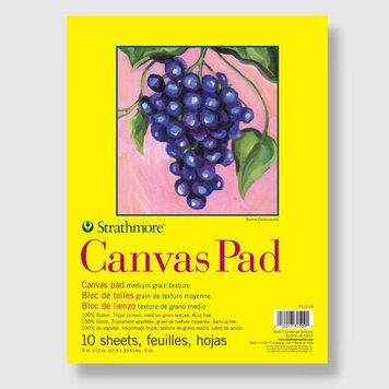 PACON/STRATHMORE Strathmore 100% Cotton 9x12 Canvas Pad - 10 Sheets
