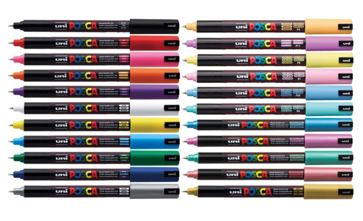 POSCA POSCA PC-1MR Paint Pens – Extra-Fine 0.7mm Tip, Water-Based