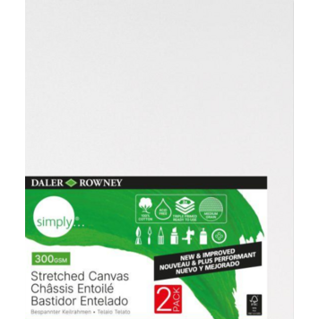 DALER-ROWNEY/FILA CO DALER SIMPLY STRETCHED CANVAS 16X20 2/PK