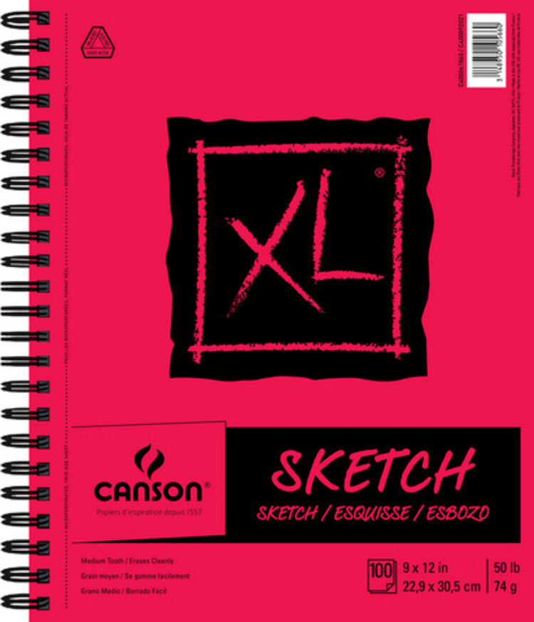 CANSON / PACON PAPERS XL Sketch Pad 9x12