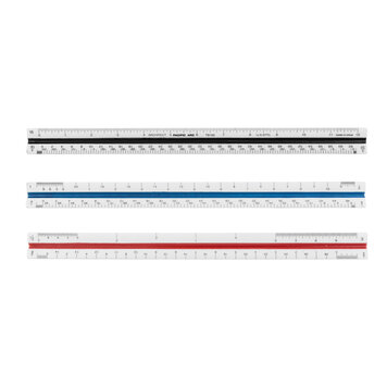 PACIFIC ARC Color Coded T5120 Triangular Architect Scale