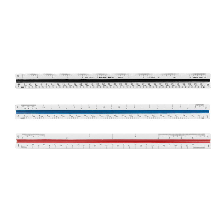 PACIFIC ARC Pacific Arc Color Coded T5120 Triangular Architect Scale