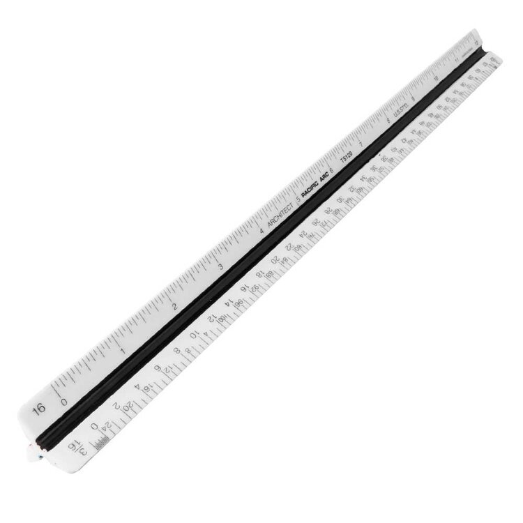 PACIFIC ARC Pacific Arc Color Coded T5120 Triangular Architect Scale