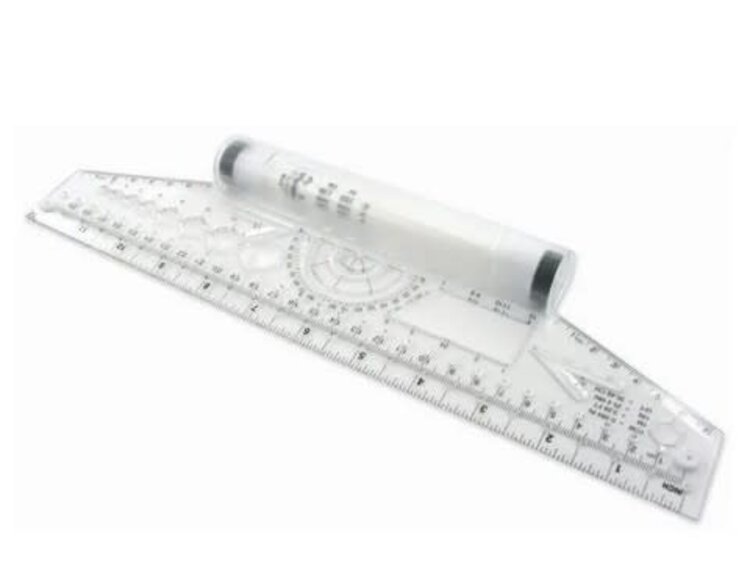C-THRU RULER Westcott 12″ Rolling Ruler – Draw Parallel Lines, Circles & Angles