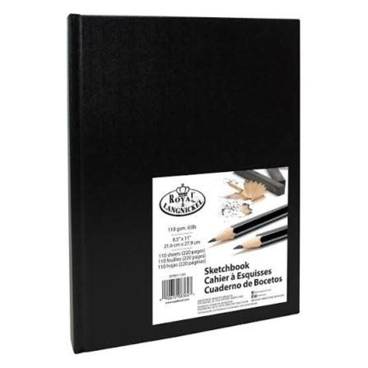 ROYAL & LANGNICKEL Royal and Langnickel Hardcover Black Sketchbook-8.5x11"
