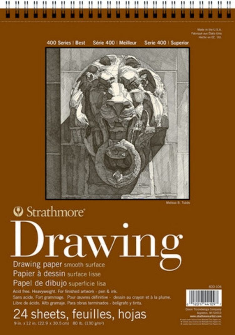 PACON/STRATHMORE Strathmore 400 Series Medium Surface Drawing Paper Sheets - 19"x24"