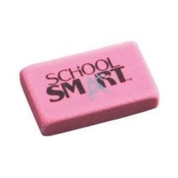 SCHOOL SMART School Smart Small Pink Block Eraser
